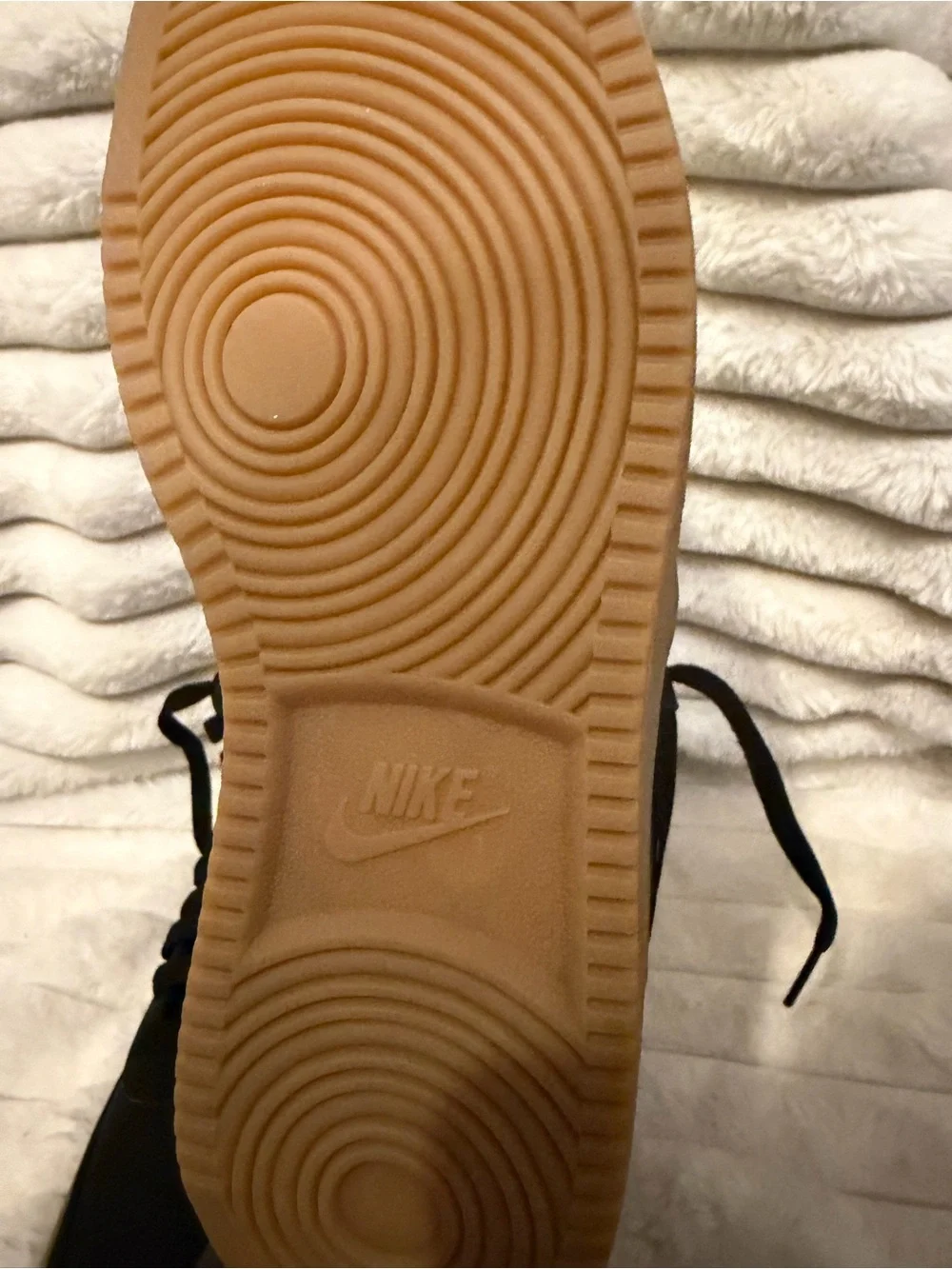 Nike Black Athletic Shoe Interior